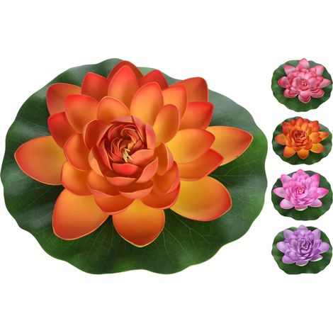 FLOR LOTO FLOTANTE 18CM SURTIDA