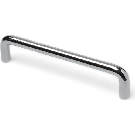 Asa de hierro con acabado cromo brillo, dimensiones:138x10x30mm y entrepuntos:128mm -