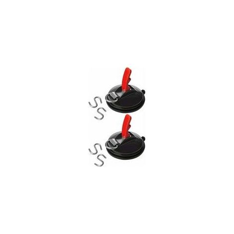 ventosas con 4 ganchos en S, ganchos de ventosa multifuncionales para camping, soportes de montaje con ventosa extrafuertes para coches, camping y autocaravanas, 1311,5 cm (1/4)