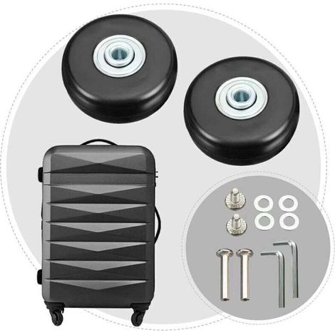 Roulette Valise, Bagage Valise Réparation Roulette Charge Lourd 50mm Muette Caoutchouc Universelle Pivotante Roue Rechange Transport Remplace Roulette 4PCS pour Valise/Bagage/Sac à Dos/Voyage--TRIMEC