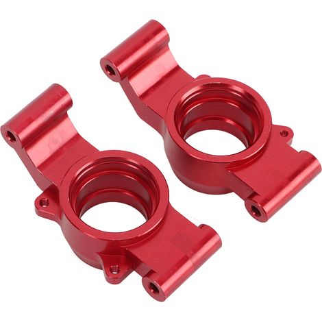 1 Paar tragbare und flexible CNC-gefräste Hinterradnabenhalterungen aus Aluminiumlegierung für TRAXXAS RC-Cars im Maßstab 1:5, rot (1/4)