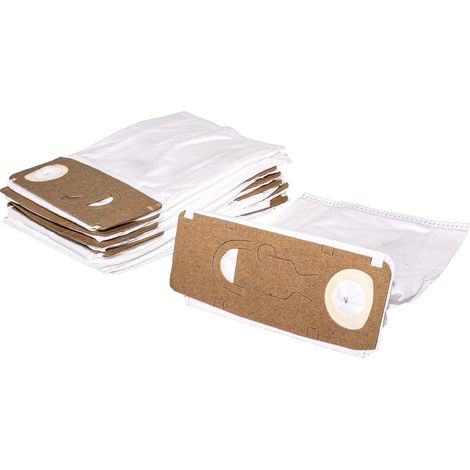 vhbw 10x sacchetto compatibile con Vorwerk folletto VK131SC aspirapolvere - in microfibra, 31cm x 22cm, bianco