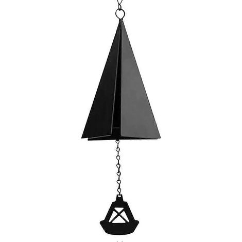 Carillon éolien triangulaire en fer, pendentif décoratif en forme de bouée (1/5)