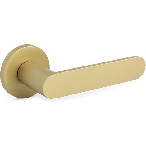 juego de manivelas con roseta aluminio. modelo shape 1320 ø50 acabado negro acabado latón mate