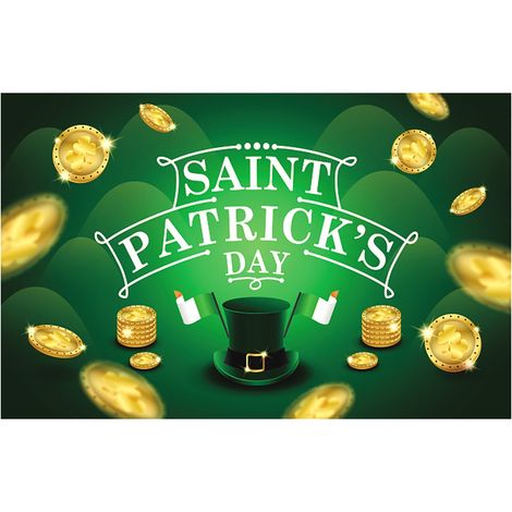 Drape Arrière - Bannière De Décoration Pour La Saint-Patrick - En Tissu Polyester Double Impression - 115 X 180 Cm - Pour Intérieur Et Extérieur - 1 Pièce (1/5)