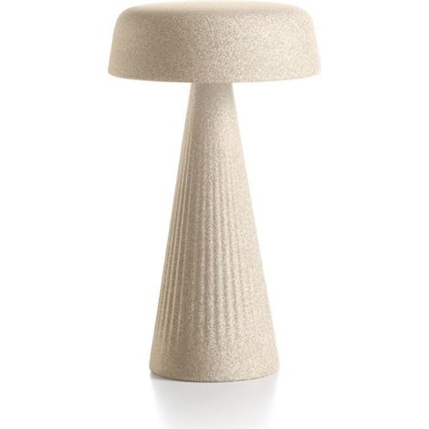 Lampada da tavolo "Fade" struttura in polietilene per esterno -Pietra / Ø 13 x 22 cm (1/5)