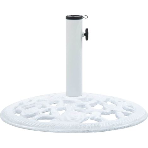 Sonnenschirmständer Weiß 12 kg 48 cm Gusseisen vidaXL