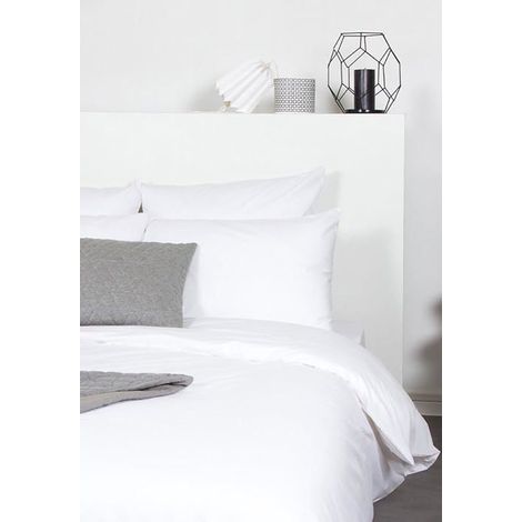 Taie d'oreiller Unie Polycoton 50X70 Cm Blanc