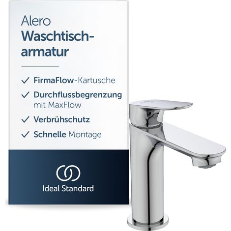 Ideal Standard Waschtischarmatur Alero, FirmaFlow® Kartusche, Wassersparend, EasyFix® Schnellmontagesystem (1/5)