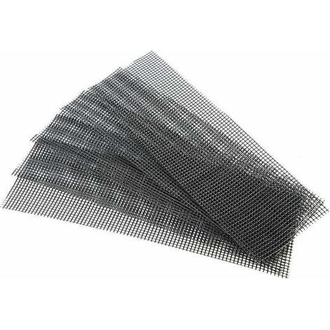 50 pi��ces de grille de drainage carr��e pour pots �� bonsa��, en plastique, pour emp��cher la perte de terre (10 x 10 cm)