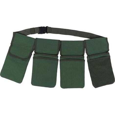 Sacoche de rangement pour outils de jardin, ceinture, pochette suspendue, 4 poches, organisateur pour fournitures de jardinage