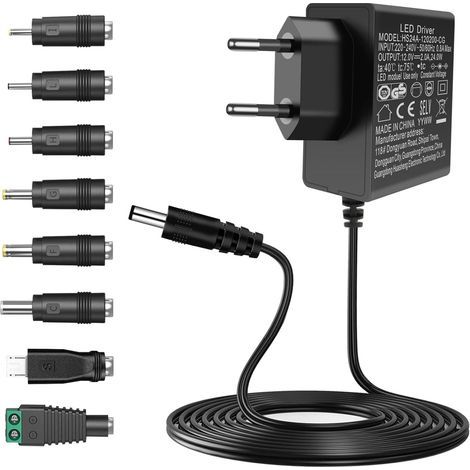 Universeller 12V 2A 24W Schaltnetzteil-Transformator (Wechselstrom zu Gleichstrom) für Haushaltsgeräte (12V) (1/5)