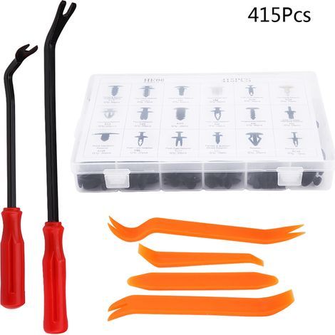 Ce kit multi-tailles de clips à bouton-poussoir en plastique de haute qualité comprend les tailles les plus courantes, est universel et convient à divers véhicules. Il est livré avec une boîte de rang (1/2)