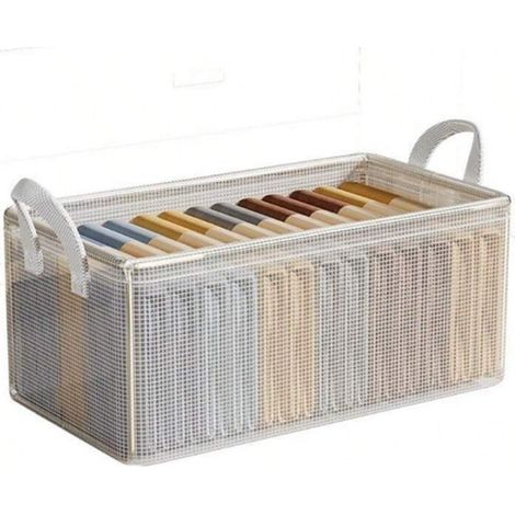 Placard de Rangement Pliable Multifonction 48x28x20cm -Boîte de Stockage avec Structure Acier pour Pulls/Pantalons, Organisation Gain de Place Chambre (1/4)