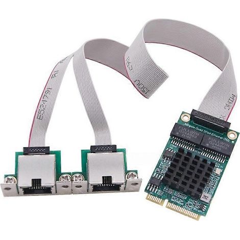 Mini-PCIe-zu-Dual-RJ45-Gigabit-Ethernet-Netzwerkadapter I350-AM2, 2-Port-Kabelnetzwerkkarte für Server (Split-Typ) (1/5)