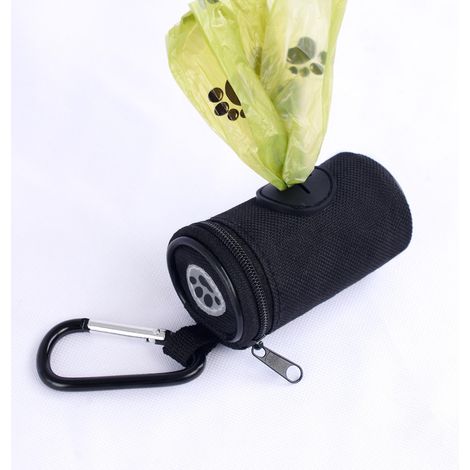 sac De Cueillette Portable Pour Animaux De Compagnie Avec 1 Sac  Dchets, Noir, Sac De Nourriture Pour Chien De Poche, Sac De Dressage Compact Pour (1/5)