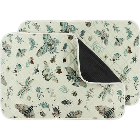 IEUUMLER Lot de 2 Tapis pour Chien Lavable Antidérapant, Puppy Pads Anti-Fuite et Résistante, Réutilisables,Super Absorbant, Antidérapants,alèse pour Chat et Chien EU014 (1/5)