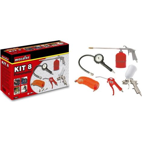 MECAFER Kit daccessoires air comprime 8 pieces
