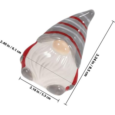 Salière et Poivrière en Céramique de Gnome Support de Rangement, Flacons à Épices Cuisine Maison et Restaurant (1/5)