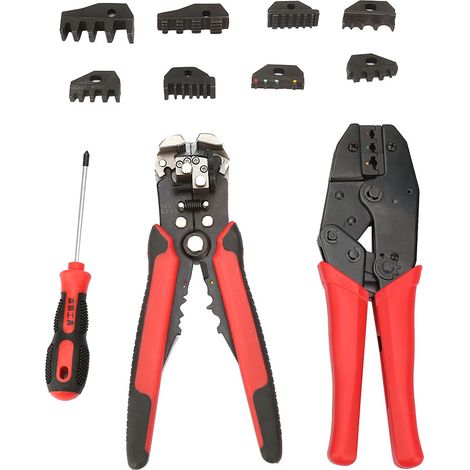 Pince à dénuder en acier au carbone et acier allié, sertissage de fils 0,2-6mm², pince à sertir 0,5-35mm² (1/5)