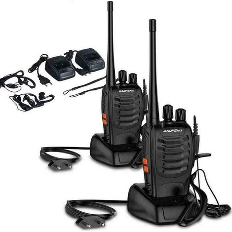 Coppia Ricetrasmittenti 5W Radio Uhf 400-470 Mhz Walkie Talkie 16 Canali