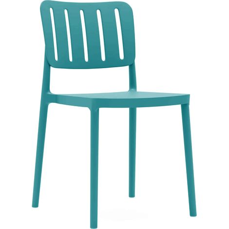 Sedia Rebecca Mobili Alawe 82x42x53 Polipropilene Blu Petrolio Moderno (1/5)