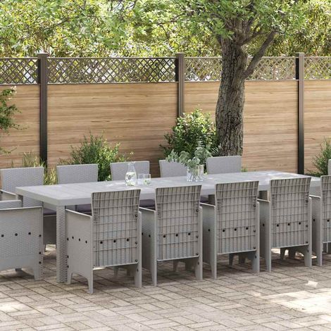 vidaXL Ensemble de salle à manger pour jardin Gris clair et Anthracite (1/5)