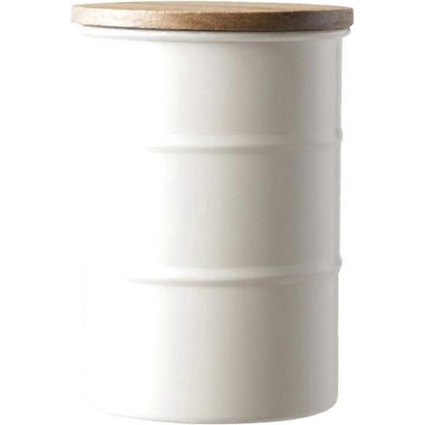 Boîtes à café hermétiques en acier inoxydable 304 avec couvercle en bois-- (1/5)