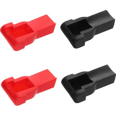 Lot de 4 protections pour bornes de batterie en silicone souple capuchons isolants pour bornes positive et négative pour voitures et (1/4)