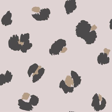 Pink Large Leopard Spot Wallpaper Holden Animal Print Black Gold Metallic (1/4)