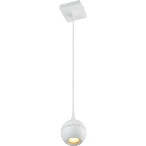 Suspension boule métal blanc FAVORI GU10 50W Lucide