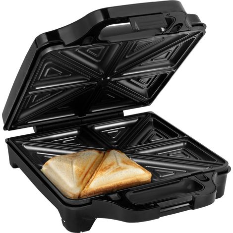 Sandwichmaker 4er Toaster Sandwichplatte 27,8x25cm 1600W (1/5)