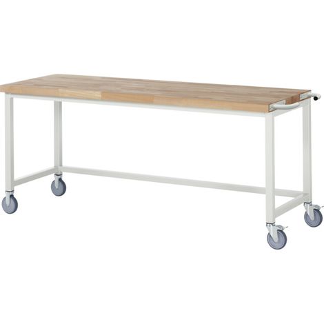 Etabli mobile brut avec traverse LxPxH 2000x700x880mm (1/5)