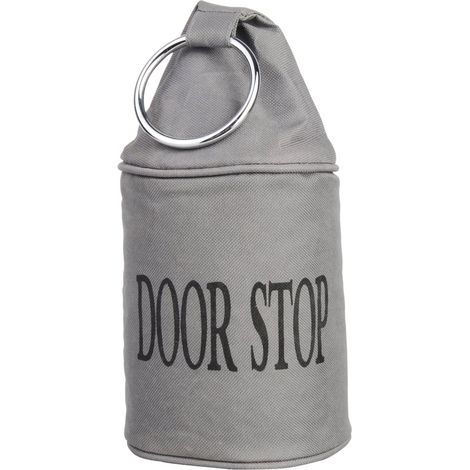 Esschert Design Türstopper Hellgrau mit schwarzem Aufdruck Door Stop