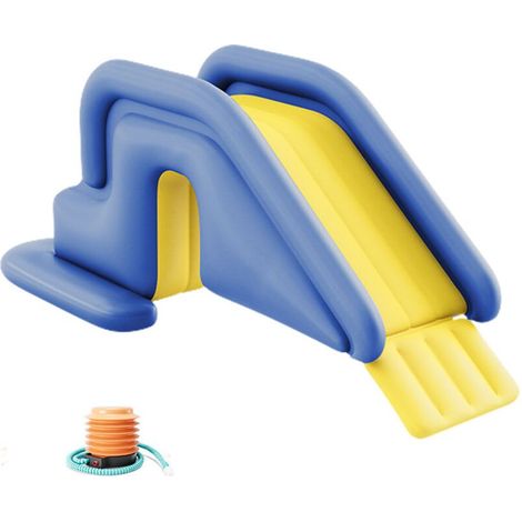 Aufblasbare Wasserrutsche 200 x 85 x 80 cm – Kletterwand – Dickes PVC – Einfach mit Pumpe aufzublasen – Für drinnen und draußen geeignet – Enlenk (1/4)