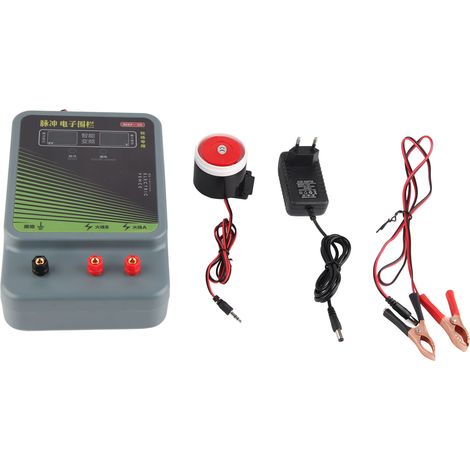 30-km-Elektrozaunsteuerung mit Alarm, 100–240 V für Nutztiere und Pferde – Landwirtschaft, Geflügel, Hochspannung (1/5)