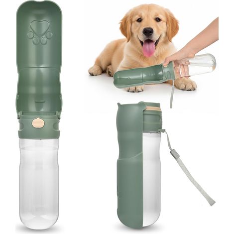 520ML Gourde pour Chien, 180° Pliable Gourde Chien Promenade, Portable Bouteille d'eau pour Animaux sans BPA, pour Toutes Vos Sorties (1/5)