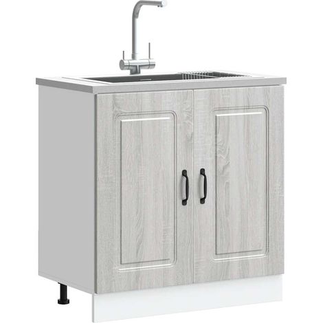 Spülenunterschrank Kalmar Grau Sonoma 80x46x81,5 cm