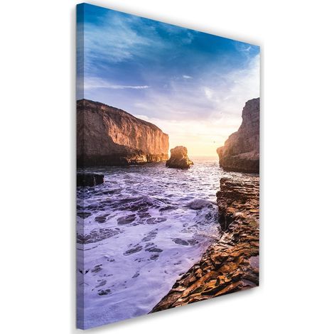 Tableau sur toile Océan Rocher Nature 40x60 (1/5)