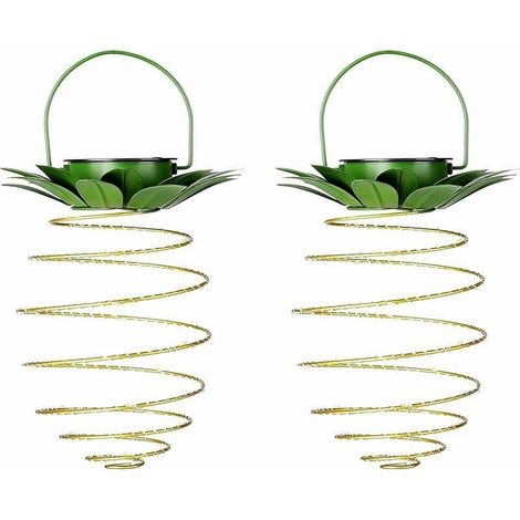 Lot de 2 lampes solaires en forme d'ananas. 60 lampes LED de jardin étanches pour décoration de jardin. pelouse. arrière-cour (blanc chaud) (1/5)