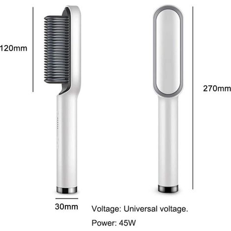 Brosse Lissante et Fer à Friser 2-en-1 Professionnel, Lisseur Électrique avec 5 Réglages de Température, pour Cheveux (1/5)