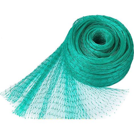 BBPETOPE Filet anti‑oiseaux en polyéthylène extrudé vert, filet de protection pour verger vigne jardin, dimension 2 m × 5 m (1/4)