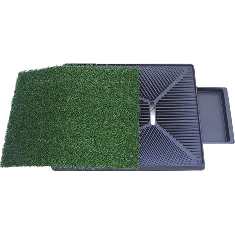 Tapis de Toilette pour Chien, 24 x 16 pouces, Matériau en Herbe Artificielle, Utilisation Intérieure/Extérieure, Facile à Nettoyer, Convient aux Chiens de Petite et Moyenne Taille (1/5)