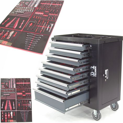 XXXL Premium Werkzeugwagen 8 Schubladen mit Werkzeug CRV 269 tlg.gefüllt 66195 (1/5)