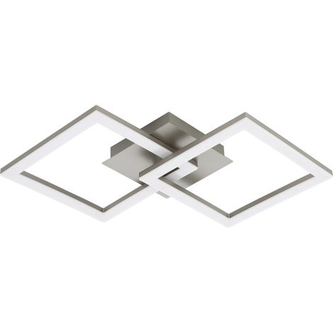 Eglo LED Deckenleuchte Huerta nickel-matt 52,5 x 31 cm warmweiß (1/3)