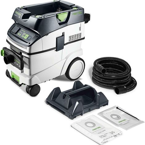 Festool – Aspirador industrial 36L – Potencia 1200W – Tecnología Bluetooth – Sistema AUTOCLEAN – Función antiestática – Para trabajos en seco y húmedo