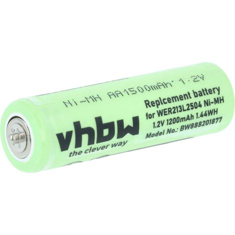 vhbw Akku Ersatz für Panasonic WER2061L2508, WER213L2504 für Rasierer Haarschneider (1200mAh, 1,2V, NiMH)
