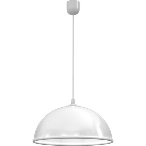 Lampe suspendue de cuisine abat-jour blanc (1/4)