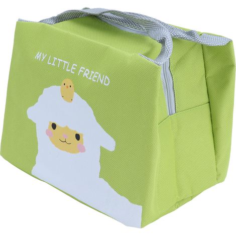 Sac de déjeuner cartoon portable boîte alimentaire pique-nique rangement tote bag pour maison bureau extérieurAlpaca