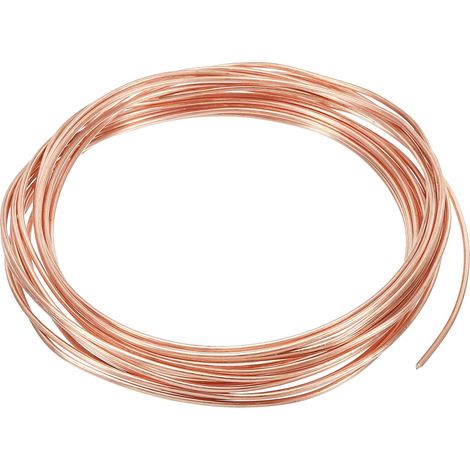 Fil de cuivre nu massif de 5 m, calibre 17, fil de cuivre pur à 99,9 %, fil de cuivre doux de 1,5 mm, attaches pour tige de plantes pour bijoux, artisanat (5 m) (1/5)